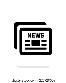 Newspapers icon on white background. Vector illustration.