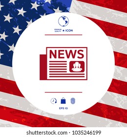 Newspapers icon symbol