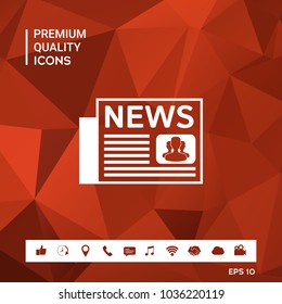 Newspapers icon symbol