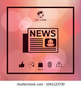 Newspapers icon symbol