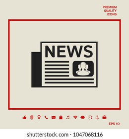 Newspapers icon symbol