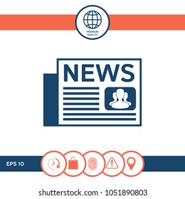 Newspapers icon symbol
