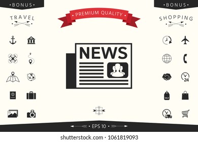 Newspapers icon symbol