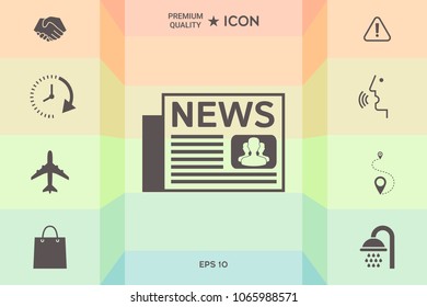 Newspapers icon symbol