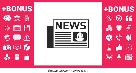 Newspapers icon symbol