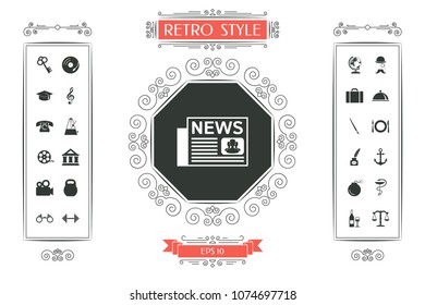 Newspapers icon symbol