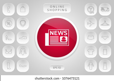 Newspapers icon symbol