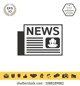 Newspapers icon symbol