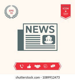 Newspapers icon symbol