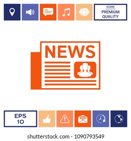 Newspapers icon symbol