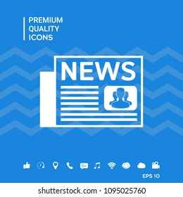 Newspapers icon symbol