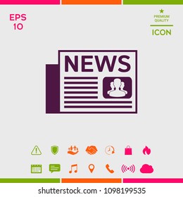 Newspapers icon symbol