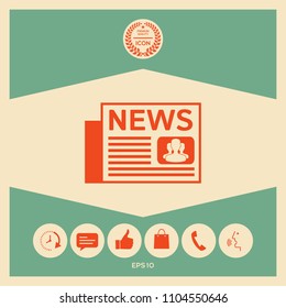 Newspapers icon symbol