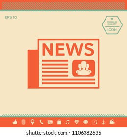 Newspapers icon symbol