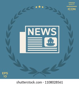 Newspapers icon symbol