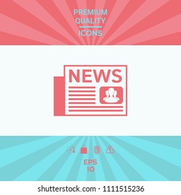 Newspapers icon symbol