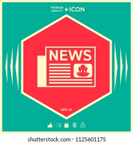 Newspapers icon symbol