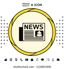 Newspapers icon symbol