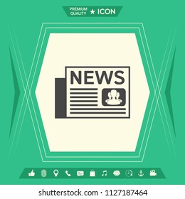 Newspapers icon symbol