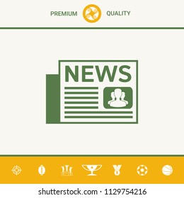 Newspapers icon symbol