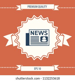 Newspapers icon symbol