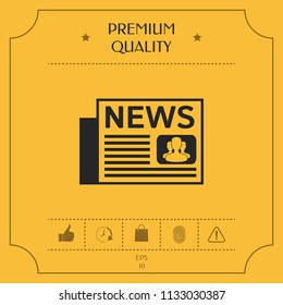 Newspapers icon symbol