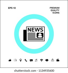 Newspapers icon symbol