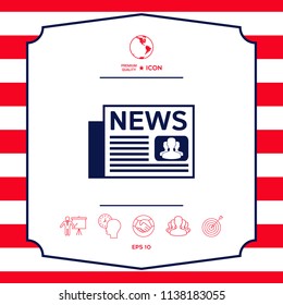 Newspapers icon symbol