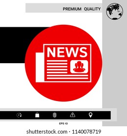 Newspapers icon symbol