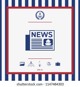 Newspapers icon symbol