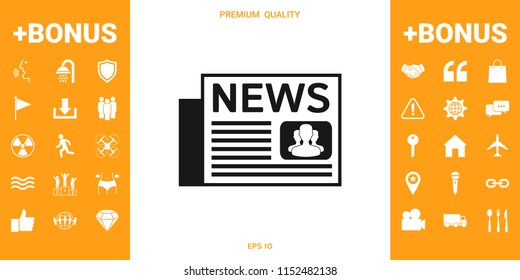 Newspapers icon symbol