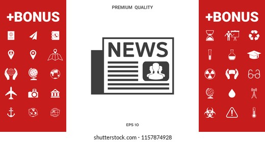 Newspapers icon symbol