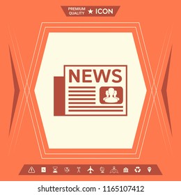Newspapers icon symbol