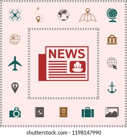 Newspapers icon symbol