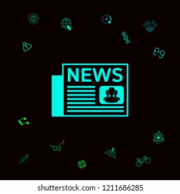 Newspapers icon symbol