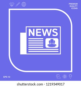 Newspapers icon symbol. Graphic elements for your design