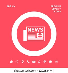 Newspapers icon symbol. Graphic elements for your design