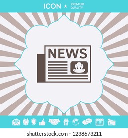Newspapers icon symbol. Graphic elements for your design