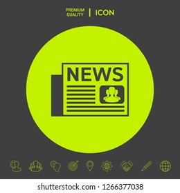 Newspapers icon symbol. Graphic elements for your design