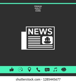 Newspapers icon symbol. Graphic elements for your design