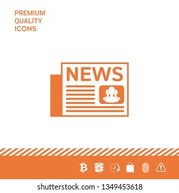 Newspapers icon symbol. Graphic elements for your design