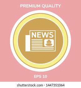 Newspapers icon symbol. Graphic elements for your design