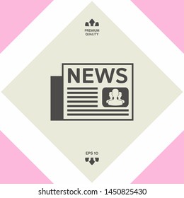 Newspapers icon symbol. Graphic elements for your design