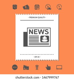 Newspapers icon symbol. Graphic elements for your design