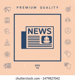 Newspapers icon symbol. Graphic elements for your design
