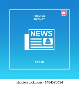 Newspapers icon symbol. Graphic elements for your design