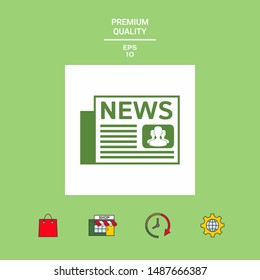 Newspapers icon symbol. Graphic elements for your design