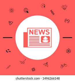 Newspapers icon symbol. Graphic elements for your design
