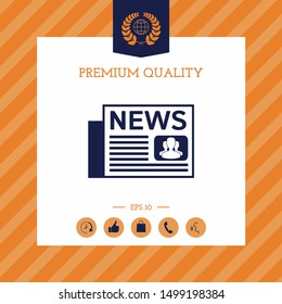 Newspapers icon symbol. Graphic elements for your design