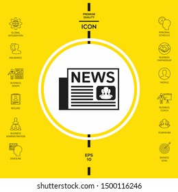 Newspapers icon symbol. Graphic elements for your design